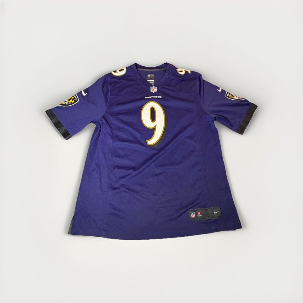 Nike On Field Baltimore Ravens Justin Tucker #9 Jersey Purple NFL Men’s Large